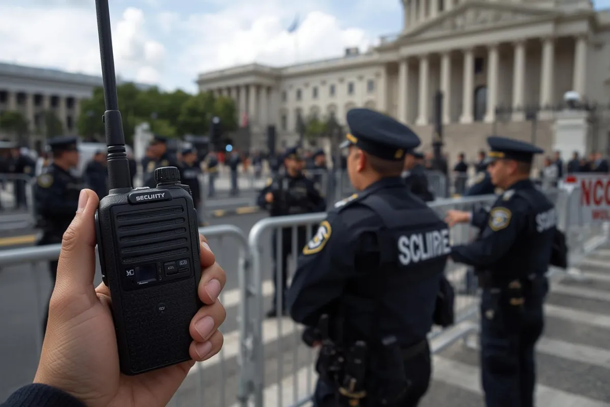 Walkie Talkie used for security, police and surveillance communication